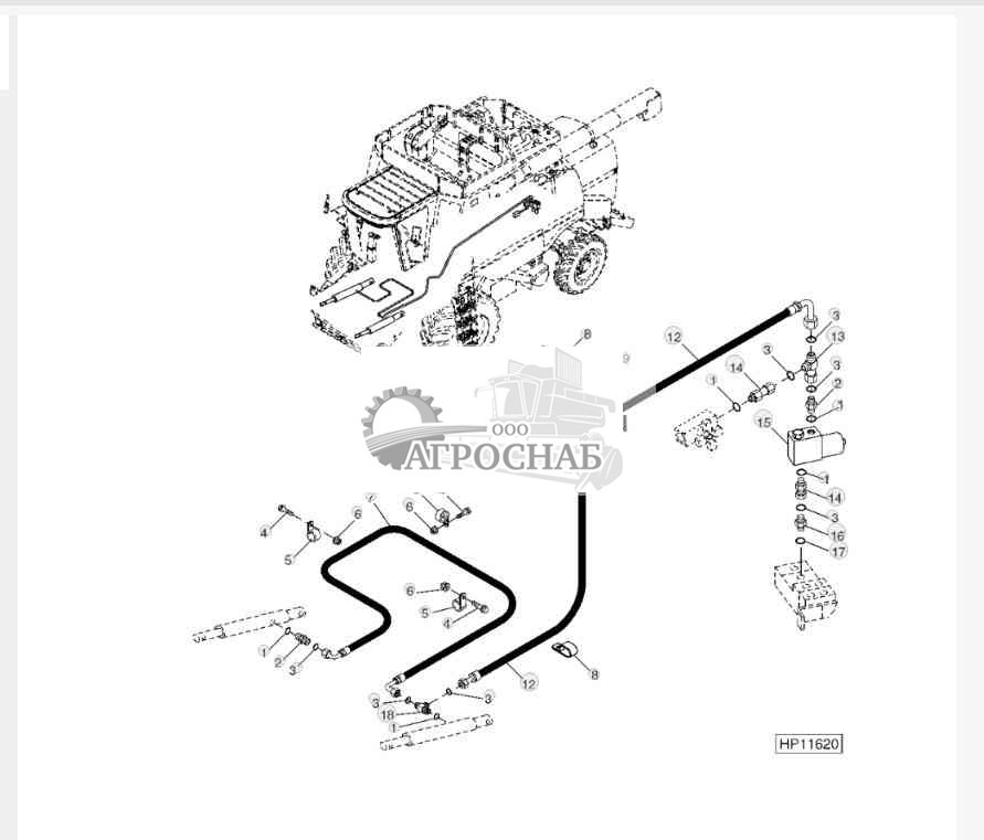Header Lift Hydraulic Hoses 